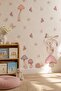 Pastel Cute Rabbit Wall Sticker Set 52 Pieces |   Mushroom, Butterfly and Daisy Children's Room Sticker - 5