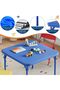 Durable and Portable - Folding Table and Chair Set for Kids - Metal and PU Surface - Ideal for Activiaties, Study and Crafts - for Bedroom, Nursery or Classroom - 6