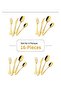 16-Piece Stainless Steel Cutlery Set Kitchen Utensil Set Western Tableware Gold 23cm - 5