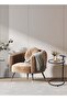 Round Side Table, Transparent Glass End Table with Metal Frame, Modern Coffee Table for Living Room - 3