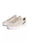 Men's Monogram Logo Patterned Low-Top Comfortable Sole Beige Sneaker - 2