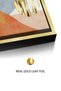 Abstract Landscape Geometric Wall Art | Framed Canvas Print with Gold Foil Embossed | Luxury Modern Decor for Living Room, Bedroom, Office & Gift - 4