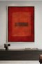 Abstract Red Color Field Geometric Wall Art | Framed Canvas Print | Luxury Modern Decor for Living Room, Bedroom, Office & Gift