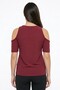 Women's Lace Collar, Low-Cut Shoulders, Plus Size Lycra Ayrobin Blouse - 4