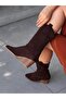 Eva Brown Calf Suede Dallas Heel Western Summer Boots - 4