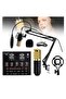 Microphone, Live Sound Card & BM800 Suspension Microphone Kit Broadcasting Recording Condenser Mic