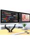 Dual Monitor Mount Stand - Height Adjustable Gas Spring Monitor Arm Desk Mount for 2 Screens - 2