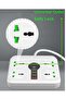 Power Strip Surge Protector with USB - Extension Cord Flat Plug with 4 AC Outlet and 3 USB 1 PD - 5