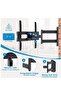 Full Motion LCD LED TV Wall Mount Bracket for 26-55 Inch TVs with 180° Rotation & 15° Tilt, Black - 2