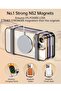 Magnetic Matallic Glossy Clear for iPhone 14 Pro Max Case with Full Camera Cover - 2