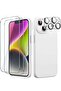 5 in 1 Silicone Case for iPhone 14 6.1-Inch, with 2-Pack Screen Protector and 2-Pack Camera Lens Protector