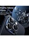 Camera Lens Protector for iPhone 15 Pro/Pro Max, 9H Tempered Glass, Matte Metal, Blue - 2