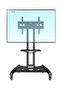 TV Stand With Lockable Wheels For 32-70 Inch TVs Black