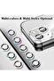 Silver Diamond Camera Lens Protector for iPhone 16/iPhone 16 Plus – Glitter Tempered Glass Cover with Automatic Alignment Metal Rings and Film Stickers - 2