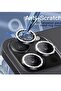 Camera Lens Protector for iPhone 15 Pro/Pro Max, Bling Glitter 9H Tempered Glass, 3-Pack (Black Titanium) - 4