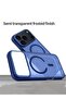 iPhone 17 Pro Max 5G 2025 Hard Silicone Hybrid Translucent Case | Slim Stylish Shockproof Magnetic MagSafe Compatible Protective Phone Cover (MCMPMN) – Navy Blue - 4