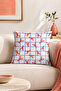 Red Lobster Checkered Marine Decorative Throw Pillow Cover Summer Balcony Decor 43X43 cm - 4