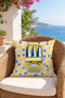 Amore Vita Sole Text Printed Striped Decorative Throw Pillow Cover Retro Decor 43X43 cm - 5
