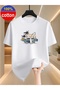 Unisex Enjoy the Holiday Printed Oversize Crew Neck T-Shirt