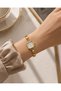 Goldas Women Gold Star Bracelet Watch Square Case with White Dial Steel Chain Luxury Vintage Elegant Female Wristwatch 2026 - 4