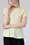 Sandy Fabric Short Sleeve Flounce Women's Blouse - 5