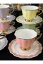 6 Person Colorful Porcelain Coffee Cup Set 90 ml - 5