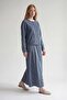Blue metal rivet detailed denim skirt