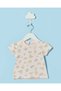 Infant Girls Light Peach Floral Print T-Shirt