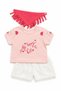 Baby Girl Cat Design T-Shirt Lace Shorts Summer Set - 3