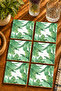 Abstract - Bohemian Themed Modern Set of 6 Coasters - Uv Printing Mdf - 10X10 cm