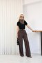 Yüksel Bel Palazzo Leg Oversize Tencel Fabric Trousers
