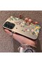 Samsung Galaxy S21 Fe Compatible Silicone Edge Hard Back Case Couple Phone Case with Floral Pattern - 2
