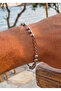 Men's Silver Color Beaded Chain Detailed Steel Bracelet