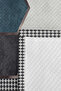 Blue Geometric Modern Young Room Single Pique Set - Gray Quilted 160X220 cm Bedspread - 7