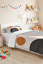 Black Geometric Modern Young Room Single Pique Set - Mustard 160X220 cm Quilted Bedspread - 6
