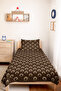 Geometric Brown Single Pique Set - Modern Beige Quilted 160X220 cm Seasonal Bedspread - 5