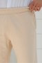 Milky Coffee Men's Cotton Shorts Elastic Waist Zipper Pocket Casual Sports Shorts - 3