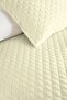 Yellow Minimal Young Room Single Pique Set - Quilted Cream Modern 160X220 cm Bedspread - 3