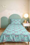 Pastel Mint Koala Figured Children's Pique Set - Gray Pink 160X220 cm Quilted Bedspread - 5