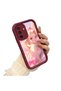 Samsung Galaxy A17 4g Compatible Case Camera Protector Burgundy Silicone Couple Phone Case Girl Pattern - 2