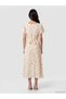 Vizyon New Season V-Neck Floral Waist-Fitted Dress - 4