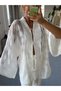 White Embroidered Lace-Up Brodered Kimono - 5096 - 3