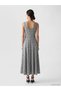 Alita city: u-neck plaid dress with a cinched waist – stand out from the crowd. - 4