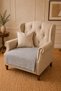 Hsn |   Cotton Single Armchair Cover for Seating |   Non-Slip Armchair Cover Sofa Shawl 85X95 cm Light Gray - 2