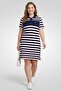 Women Stripe Polo Dress, Multicolor