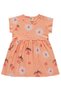 Floral Heart Print 6-18 Months Dress - Powder