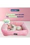 Brownie Series Rectangle Pet Bed Small - 60x50x19cm - Soft Washable Fabric, Reversible Cushion, Non-Slip Base,Ideal for Cats & Small Dogs - 4