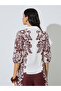 Burgundy Border Placement Print Floral Shirt - 5
