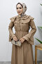 Baby Collared Buttoned Dress Tsd260250 Mink - 2