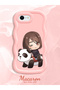 iPhone 8 Compatible Case Camera Protector Pink Silicone Couple Phone Case Panda Pattern - 2